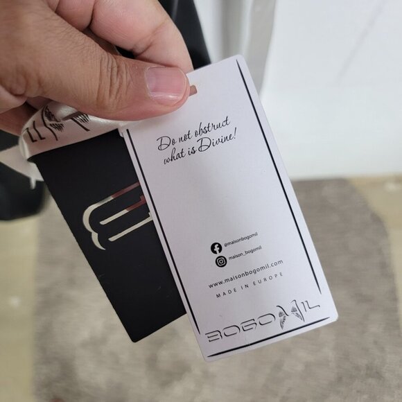 Wolf & Badger Maison Bogomil Black Noir Muse Eco Leather Dress NEW Size Large - Picture 7 of 16